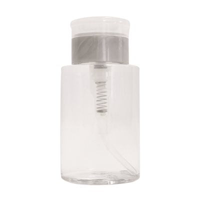 "A 6 oz alcohol dispenser with a spill-resistant pump and sleek design, ideal for professional salon or clinic use, sold at A & E Beauty Supplies "