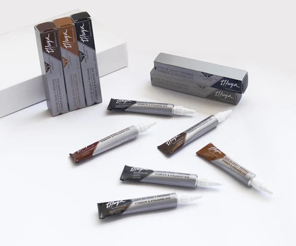 Thuya Tint Kit | A & E Beauty Supplies
This kit includes:
Tints: 1 x deep black, 1 x blue-black, 1 x brown, 1 x light brown
1 x Special protector cream dye 50 ml
1 x Godet, 1x brush dye
1 x regenerating cream with argan 15ml
2 x protector paper for dye 25units
1 x Special solution oxidant cream