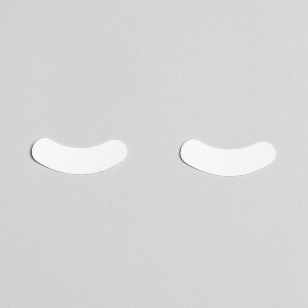 "Under Eye Gel Pads 10 Pairs - A & E Beauty Supplies. White pad in grey package"