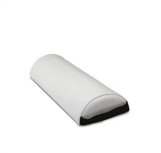 Half round bolster, high-density foam, to provide excellent support and comfort during various beauty treatments. Made with high-density foam, this bolster helps align the body and relieve pressure while providing support and comfort, white fabric.
