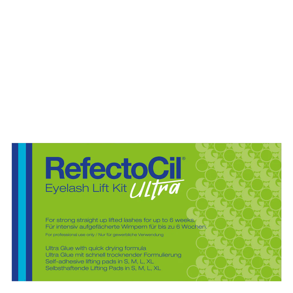 Green box that reads RefectoCil Eyelash Kit ULTRA from A & E Beauty Supplies