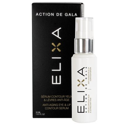 "Action de Gala Elixa Eye & Lip Syrum for reducing fine lines and hydrating delicate skin."