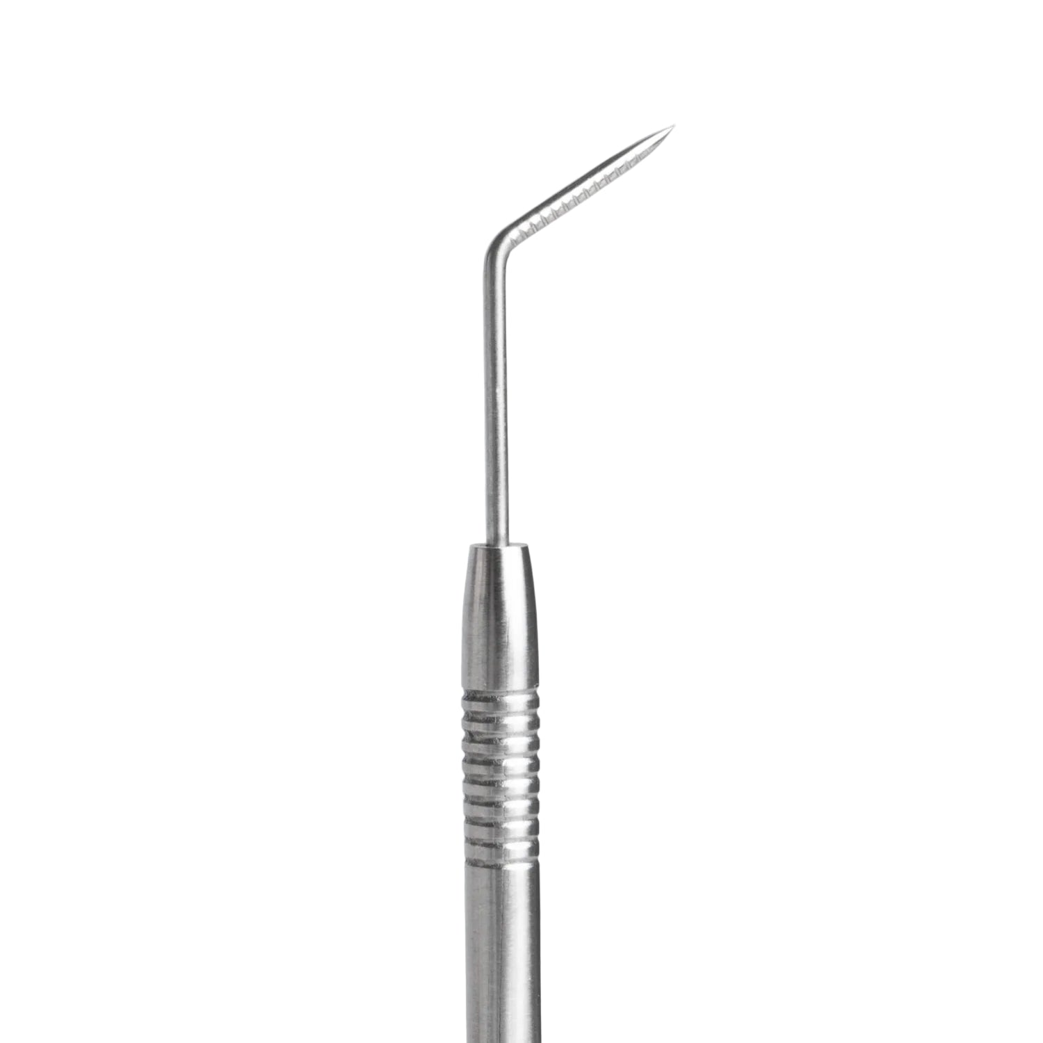"Bee Pampered Precision Lash Lift Tool with fine tip for accurate lash separation, available at A & E Beauty Supplies. Silver tool on a white background"
