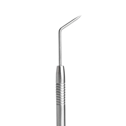 "Bee Pampered Precision Lash Lift Tool with fine tip for accurate lash separation, available at A & E Beauty Supplies. Silver tool on a white background"