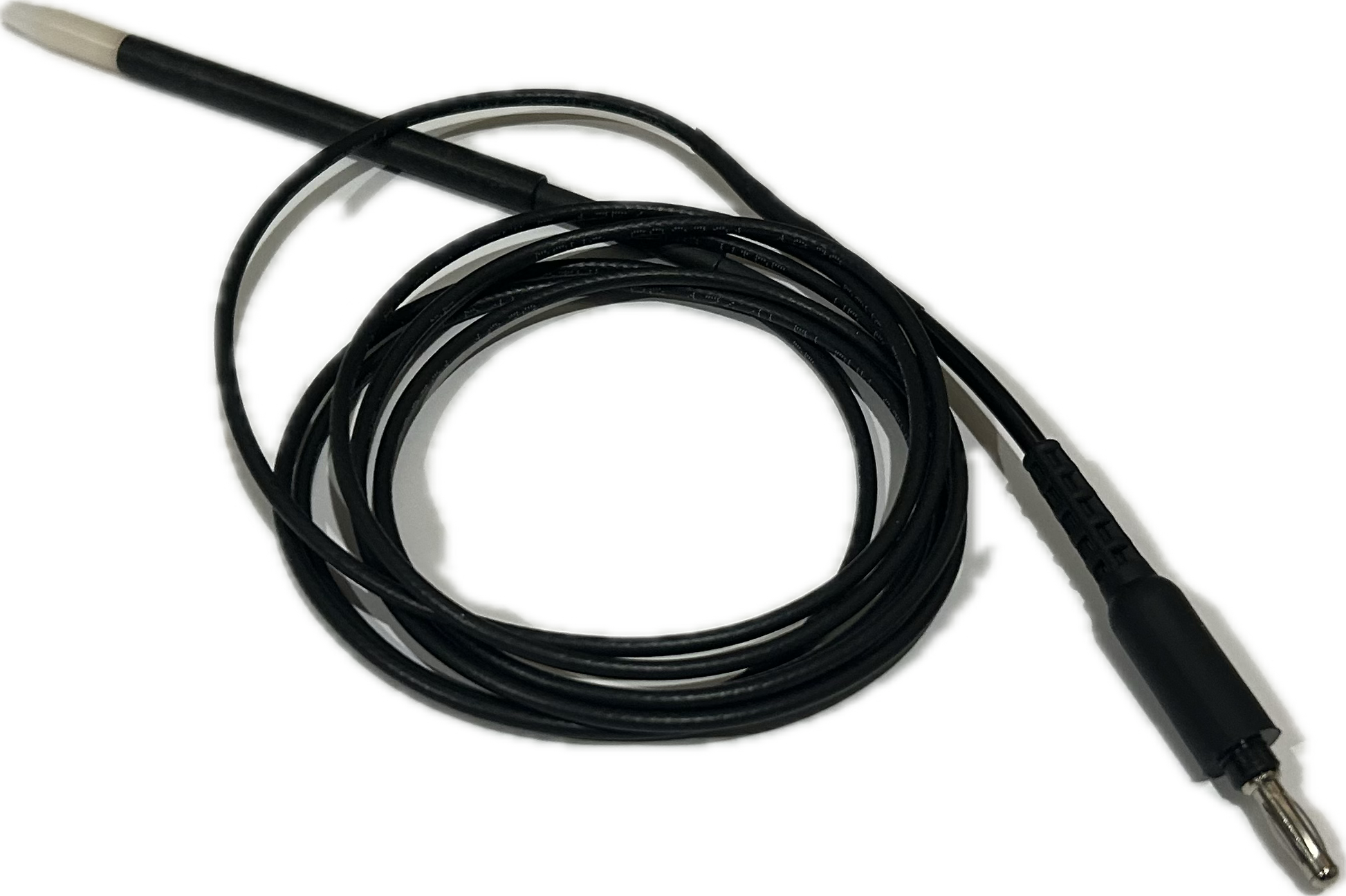 "A close-up of the F-shank short probeholder, used with Epileze electrolysis machines. The probeholder features a slim, straight handle with a secure grip, designed for precise control during electrolysis treatments."