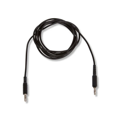 7 foot black cord with banana plugs on either end