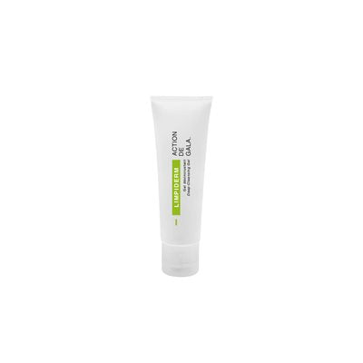 A 5 ml sample bottle of Limpiderm Deep Clean Gel by Action de Gala, a purifying cleanser designed for oily and combination skin, ideal for facials and daily use, available at A & E Beauty Supplies. A clean white 
bottle on a white background
