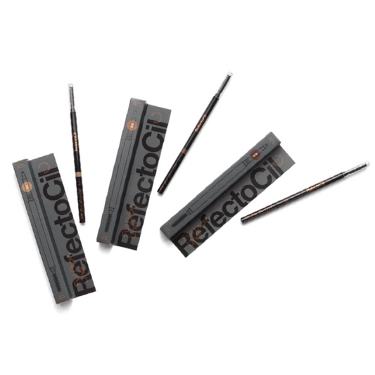 RefectoCil Full Brow Liner 3 Colours - Light, Medium, Dark - for precise, smudge-proof brow definition, available at A & E Beauty Supplies. Grey box with black lettering