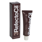 RefectoCil Tint in various shades. Each tube is color-coded to match the tint shade, and the packaging features the RefectoCil logo and product name in bold lettering. The tints are used for brow tinting and lash tinting services, offering a wide range of colors to suit different client preferences. The tubes are arranged on a clean, white background to emphasize the variety and high-quality of the proRefectoCil Eyelash & Eyebrow Cream Hair Tints. Natural brown eyelash tint. Natural brown eyebrow tint. 15ml