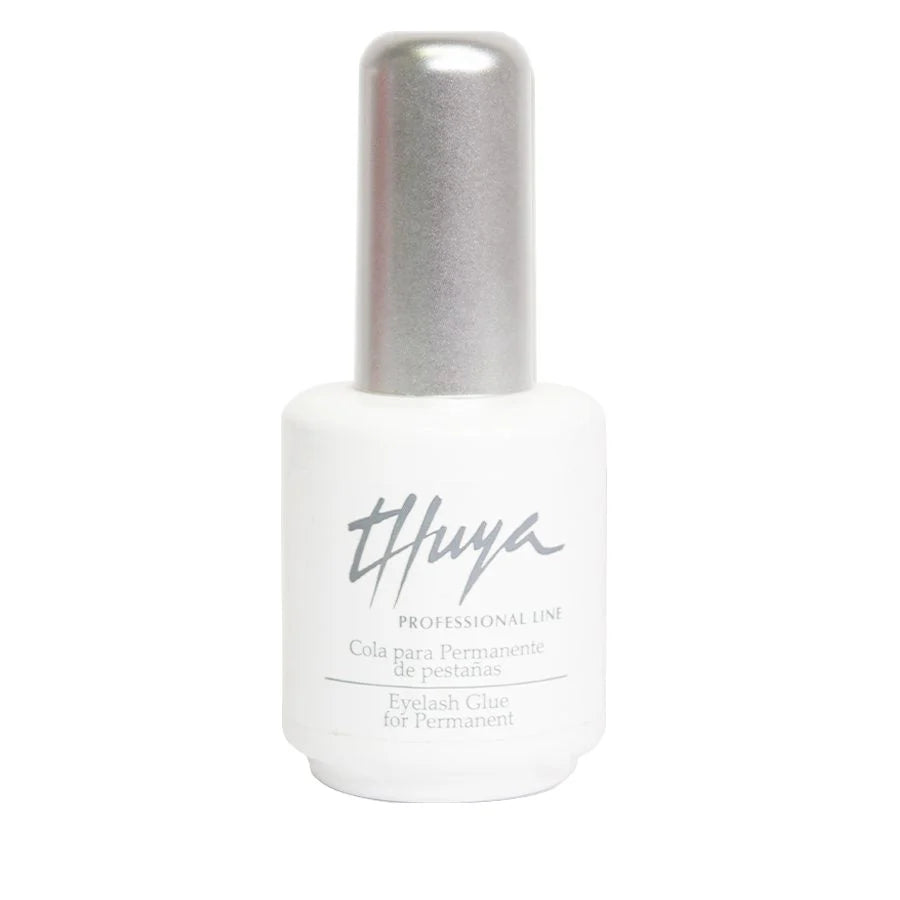 White nail polish style bottle of Thuya Eyelash Perming Glue