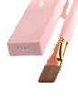Brow Daddy Framework Master Brush, available in 2 options, for precise application in brow makeup and microblading, displayed on a clean, pink background , brush aside a bo
