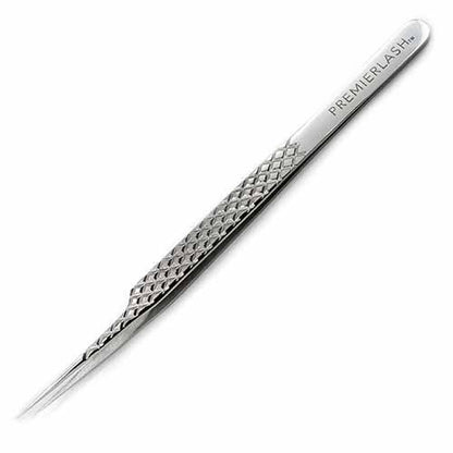 Curved Stainless Steel Lash Tweezer with Diamond Grip PremierLash - A & E Beauty Supplies