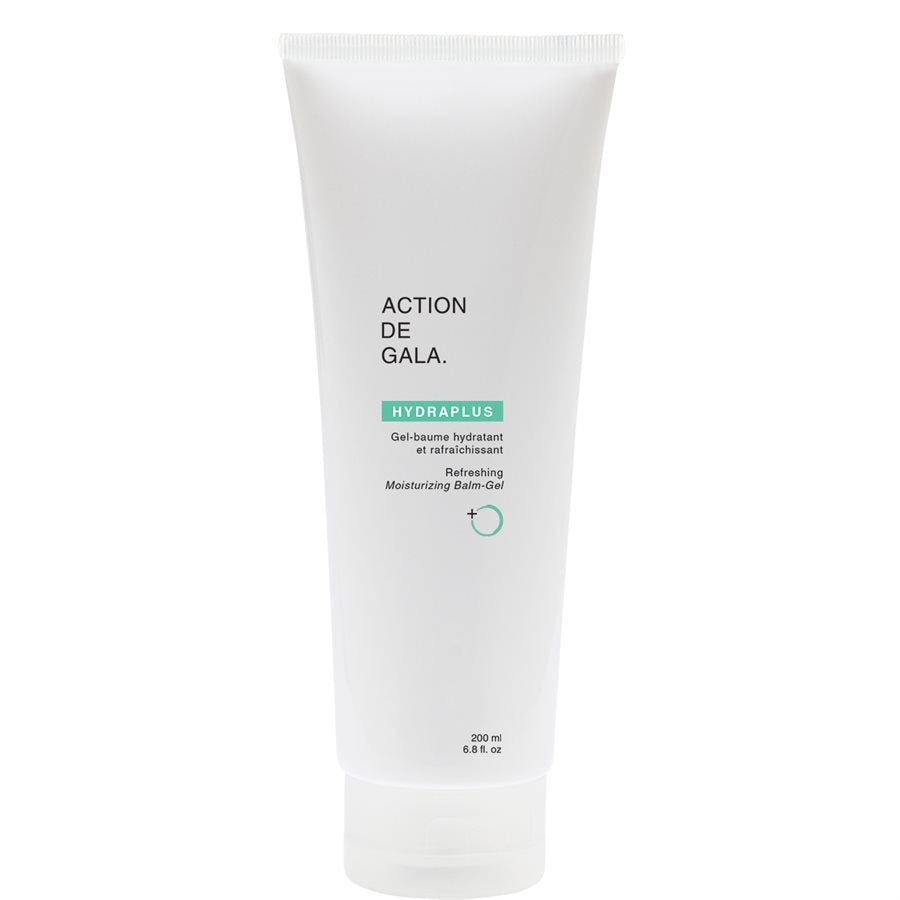 200 ml bottle of Hydraplus Refreshing Moisturizing Balm Gel, a lightweight hydrating gel for smooth, radiant skin, deeply moisturizes while soothing and refreshing tired skin. Ideal for professional facials or daily skincare routines, it promotes a smooth, radiant, and revitalized complexion. Available at A & E Beauty Supplies