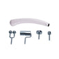 "A multi-purpose electrode kit containing a handpiece and four electrodes: a small round stud electrode, a flat disc electrode, a dual-pronged electrode for precise treatment, and a roller electrode for larger surface areas. The electrodes are made of durable materials, each designed for different skin treatment areas like the face and body. The handpiece is used to securely attach the electrodes."