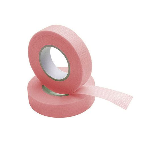 Pink Facial Micropore Tape by PremierLash, soft and breathable tape for securing lashes or isolating areas during beauty treatments, on a clean background. The Pink Facial Micropore Tape by PremierLash for gentle, breathable adhesion perfect for securing eyelashes