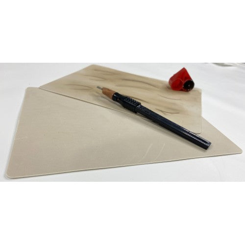 "Practice Pads from A & E Beauty Supplies, soft and durable for brow, eyeliner, and lip techniques.
Brown fake skin