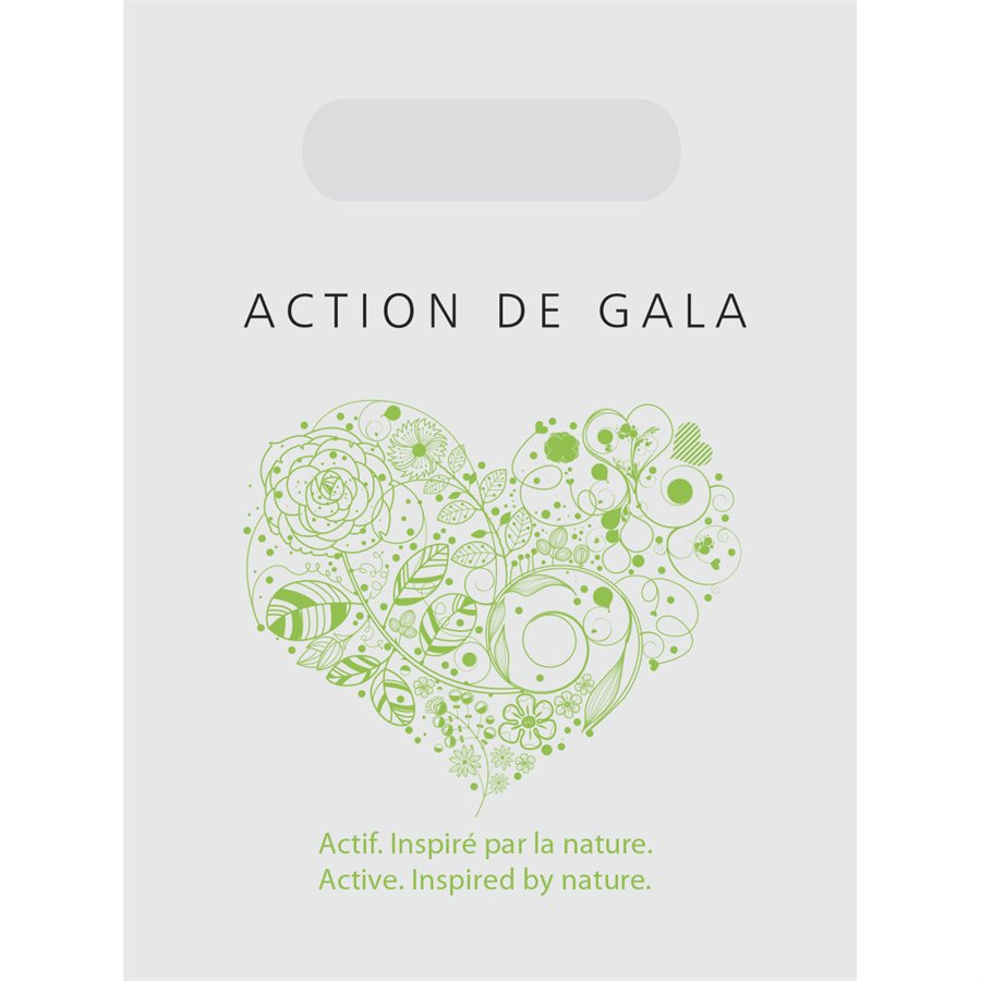 Shopping bag featuring the Action de Gala logo, durable and stylish.